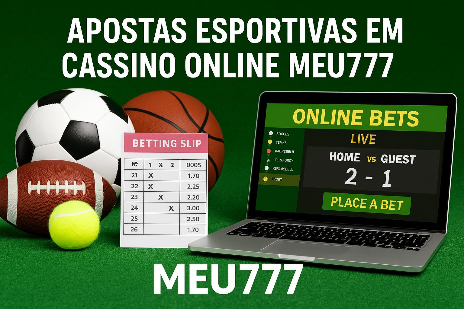 Aposte em apostas esportivas no cassino online MEU777